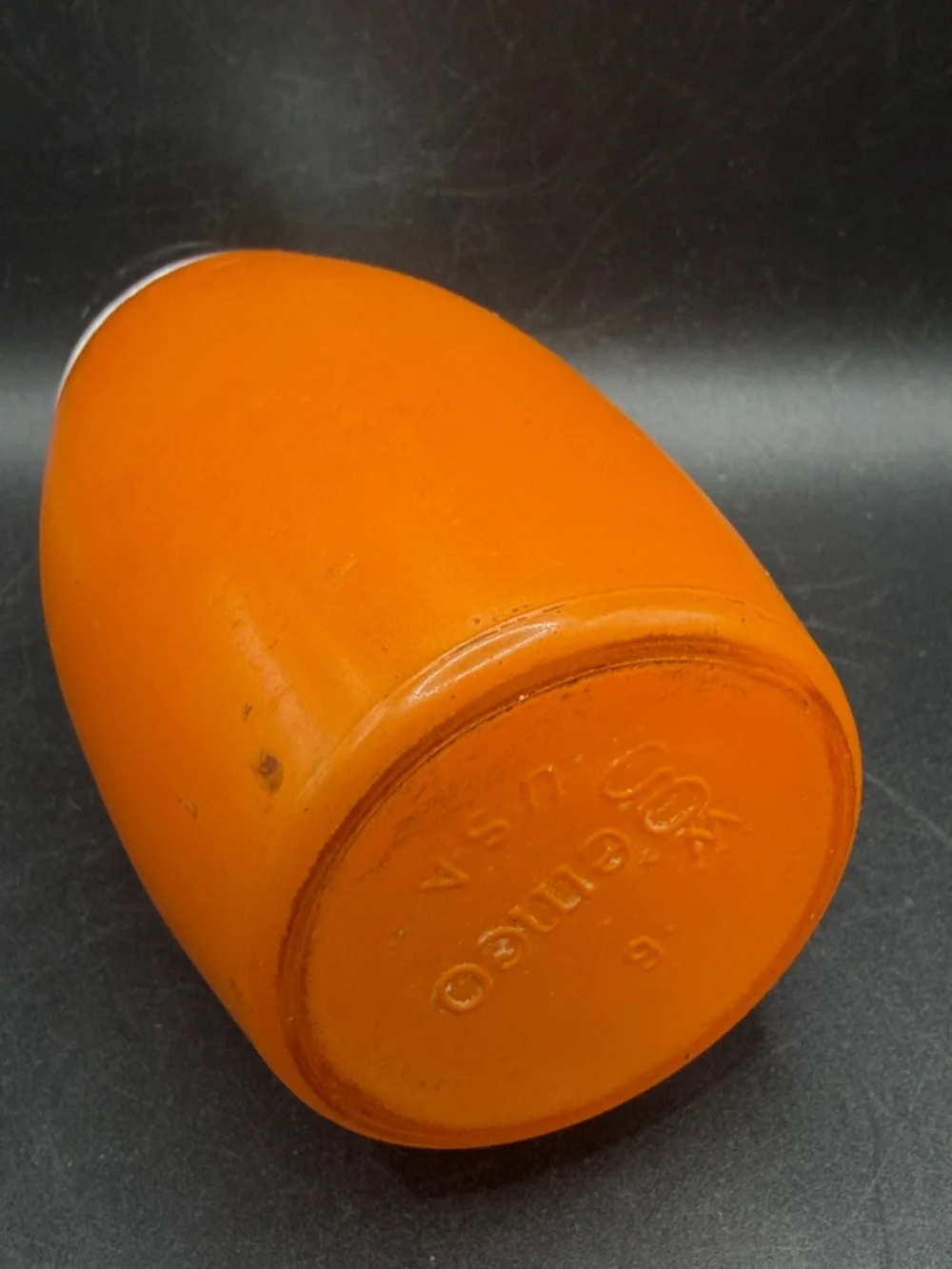 Gemco Westinghouse Orange Retro MCM Vintage Glass Metal Sugar Shaker Kitchenware